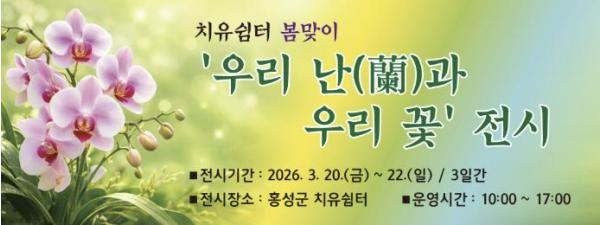 홍성군, 치유쉼터에서 '난' 특별전시